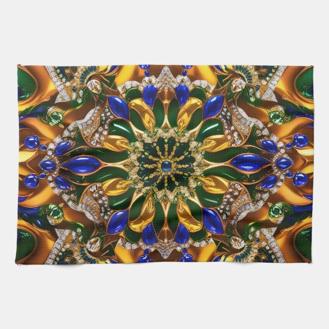 Kökshandduk med brasiliansk Färg design (Horisontell)