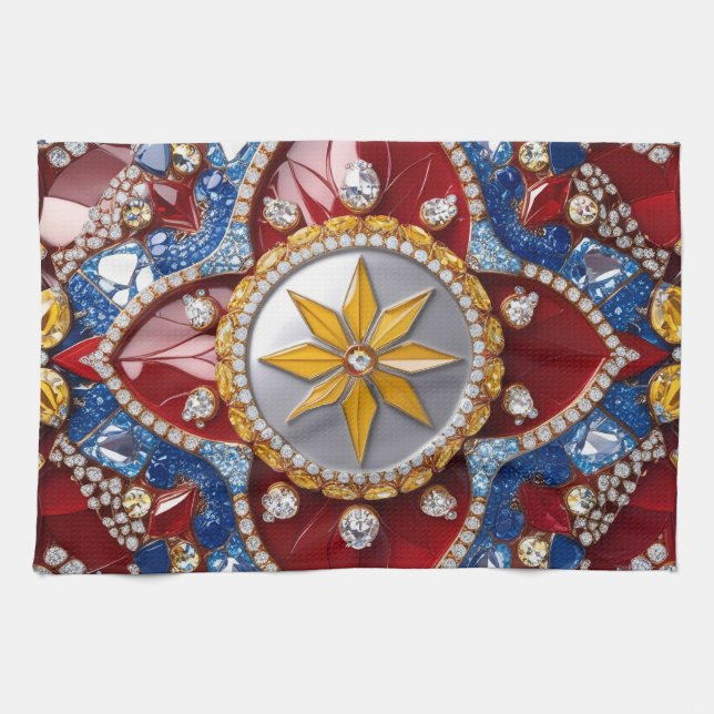 Kökshandduk med colombiansk Färg design (Horisontell)