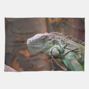 Kökshandduk med färglös Iguana-ödla