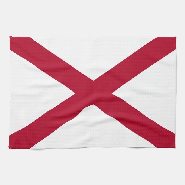 Kökshandduk med Flagga av Alabama, USA (Horisontell)