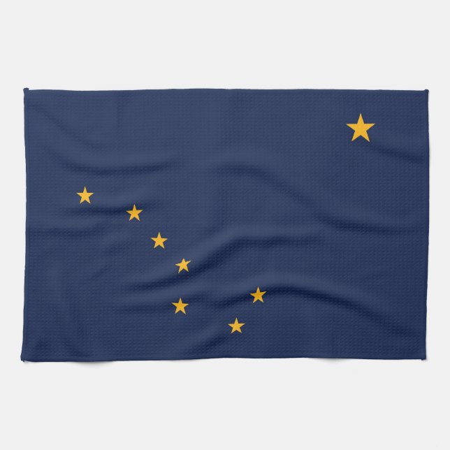 Kökshandduk med Flagga av Alaska, USA (Horisontell)