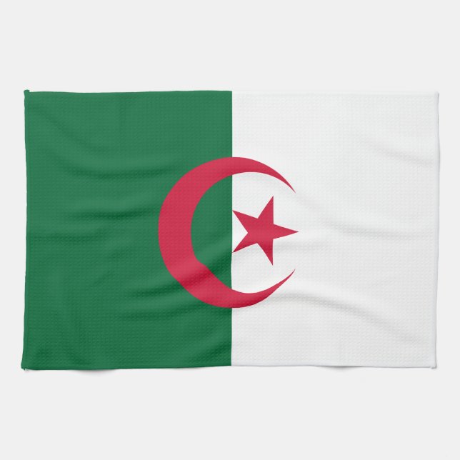 Kökshandduk med Flagga av Algeriet (Horisontell)
