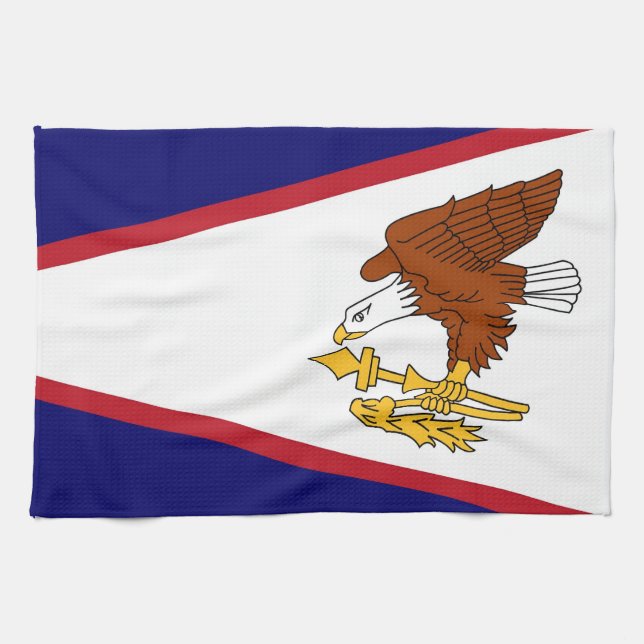 Kökshandduk med Flagga av American Samoa, USA (Horisontell)