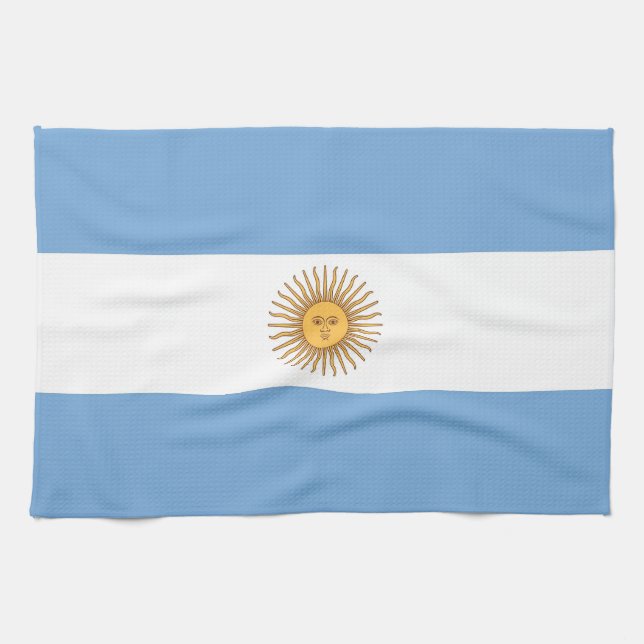 Kökshandduk med Flagga av Argentina (Horisontell)