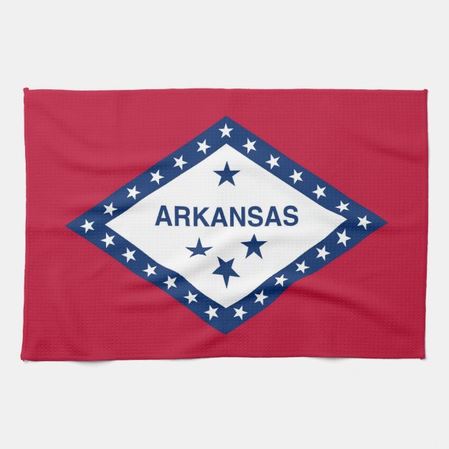 Kökshandduk med Flagga av Arkansas, USA (Horisontell)