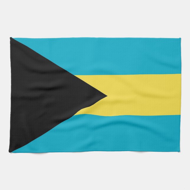 Kökshandduk med Flagga av Bahamas (Horisontell)
