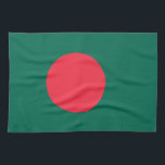 Kökshandduk med Flagga av Bangladesh<br><div class="desc">Lägg till en liten bit Bangladesh-pride i ditt kök med vår exklusiv kökshandduk som innehåller flagga Bangladesh! Den här kökshandduken, som är uppgjord med stor noggrannhet, är mer än bara en praktisk fråga. Den är en firande av Bangladesh arv och nationella pride. Den pulserande designen visningar på ett framträdande sätt...</div>