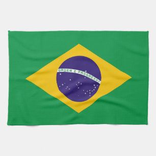 Kökshandduk med Flagga av Brasilien