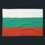 Kökshandduk med Flagga av Bulgarien<br><div class="desc">Förbättra din köksdekoration med vår exquisitkökshandduk med Bulgariens flagga! Den här kökshandduken, som är uppgjord med stor noggrannhet, firar det bulgariska arvet och det nationella pridet. Bulgariens flagga har tre randar av vitt, grönt och rött som symboliserar fred, fruktsamhet och mod. Vare sig man har bulgariska rötter, beundrar bulgarisk kultur...</div>