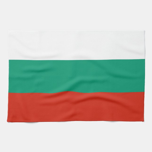 Kökshandduk med Flagga av Bulgarien (Horisontell)