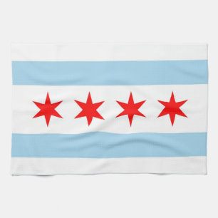 Kökshandduk med Flagga av Chicago, Illinois