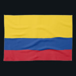 Kökshandduk med Flagga av Colombia<br><div class="desc">Vi presenterar vår pulserande kökshandduk med den djärva flagga Colombia, designad för att lägga till en stänk av kulturellt pride och funktionalitet i ditt kök! Den här kökshandduken, som är utformad med stor noggrannhet, visningar stolt den colombianska flagga ikondesign. Det har tre vågräna rand gult, blått och rött, som symboliserar...</div>