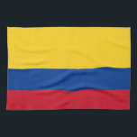 Kökshandduk med Flagga av Colombia<br><div class="desc">Vi presenterar vår pulserande kökshandduk med den djärva flagga Colombia, designad för att lägga till en stänk av kulturellt pride och funktionalitet i ditt kök! Den här kökshandduken, som är utformad med stor noggrannhet, visningar stolt den colombianska flagga ikondesign. Det har tre vågräna rand gult, blått och rött, som symboliserar...</div>