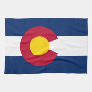 Kökshandduk med Flagga av Colorado, USA