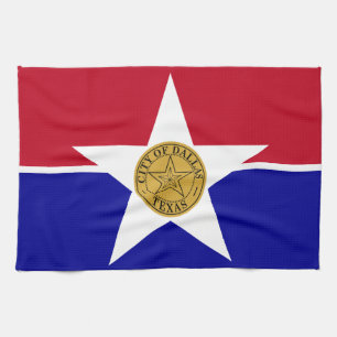 Kökshandduk med Flagga av Dallas, USA