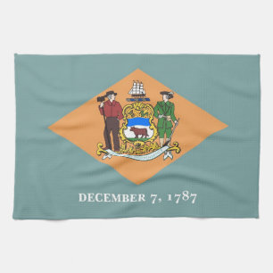 Kökshandduk med Flagga av Delaware, USA