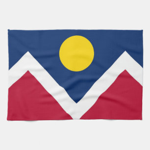 Kökshandduk med Flagga av Denver, Colorado
