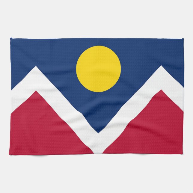 Kökshandduk med Flagga av Denver, Colorado (Horisontell)