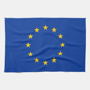 Kökshandduk med flagga av Europeiska union