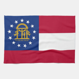 Kökshandduk med flagga av Georgia, USA