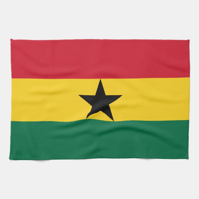 Kökshandduk med Flagga av Ghana (Horisontell)