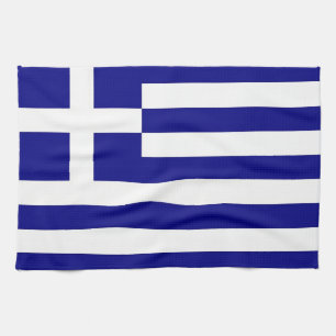 Kökshandduk med Flagga av Grekland
