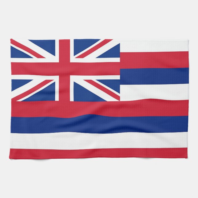Kökshandduk med Flagga av Hawaii, USA (Horisontell)