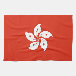 Kökshandduk med Flagga av Hongkong, China