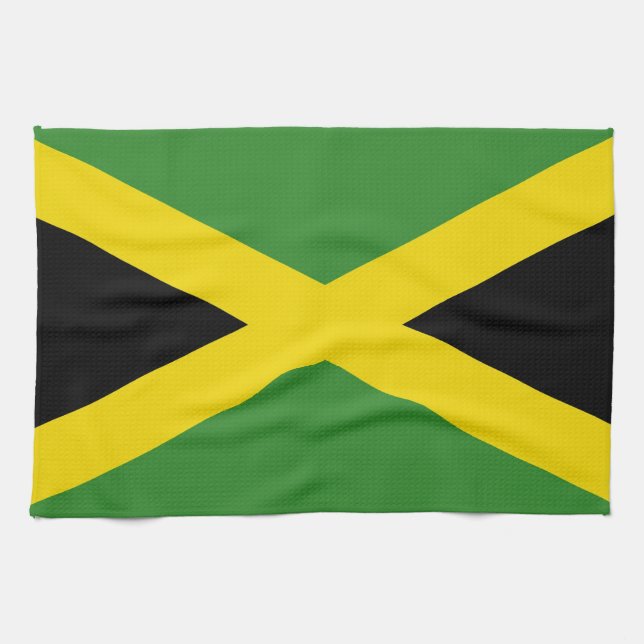 Kökshandduk med Flagga av Jamaica (Horisontell)