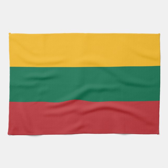 Kökshandduk med Flagga av Litauen (Horisontell)