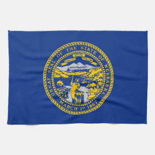 Kökshandduk med Flagga av Nebraska, USA