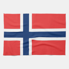 Kökshandduk med Flagga av Norge