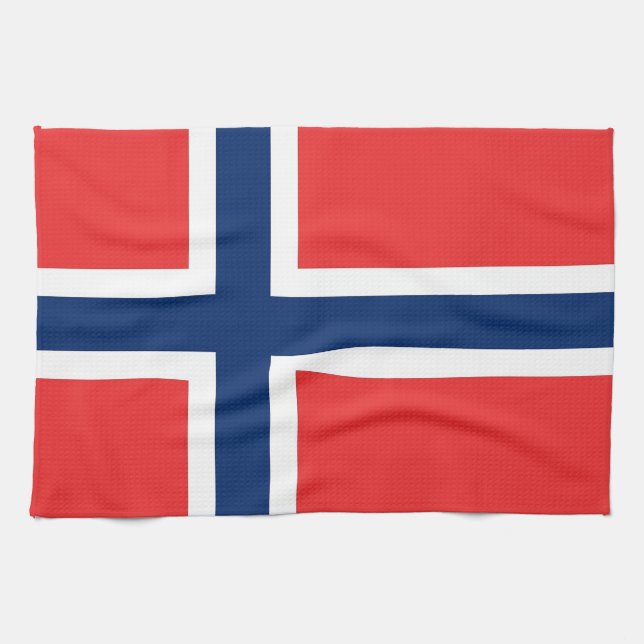 Kökshandduk med Flagga av Norge (Horisontell)