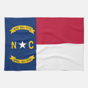 Kökshandduk med Flagga av North Carolina, USA