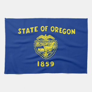 Kökshandduk med Flagga av Oregon, USA