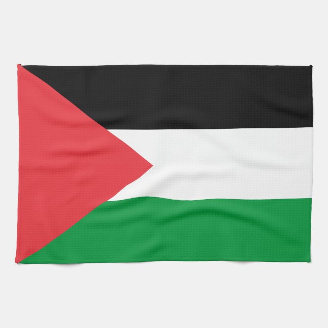 Kökshandduk med Flagga av Palestina (Horisontell)