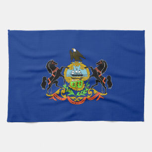 Kökshandduk med Flagga av Pennsylvania, USA