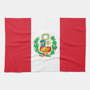 Kökshandduk med Flagga av Peru
