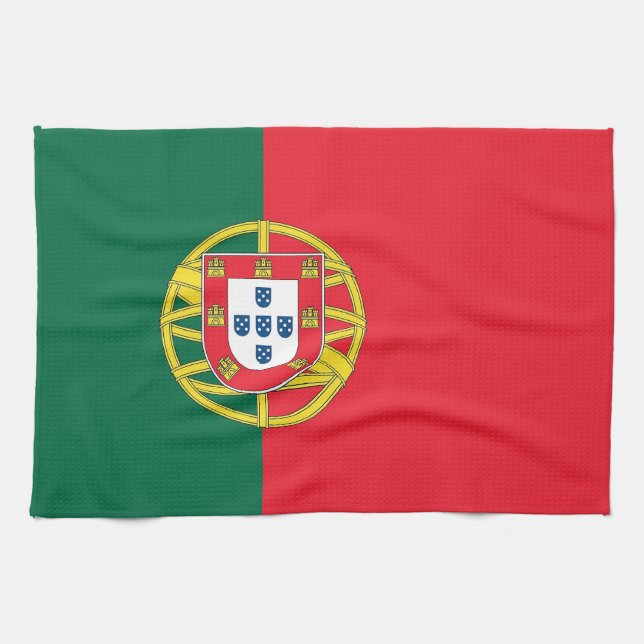 Kökshandduk med Flagga av Portugal (Horisontell)