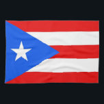 Kökshandduk med Flagga av Puerto Rico<br><div class="desc">Lägg till ett stänk av Puerto Rican-pridet i köket med vår exklusiv kökshandduk med flagga Puerto Rico! Designad för att vara både funktionell och dekorativ är kökshandduken mer än bara en praktisk fråga; den är en firande av Puerto Rican-kulturarvet och det kulturella pridet. Den pulserande designen visningar på ett framträdande...</div>