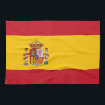 Kökshandduk med Flagga av Spanien<br><div class="desc">Lägg till lite spansk luft i köket med den här vibrerande kökshandduken som har med flagga Spanien att göra! Den här handduken är inte bara ett funktionellt kökstillbehör, den är en firande av den spanska kulturen och det spanska arvet. Den djärva designen visningar stolt det ikoniska röda och gult rand...</div>