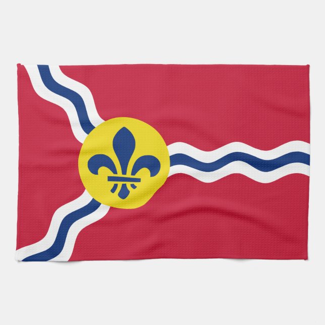 Kökshandduk med Flagga av St. Louis (Horisontell)