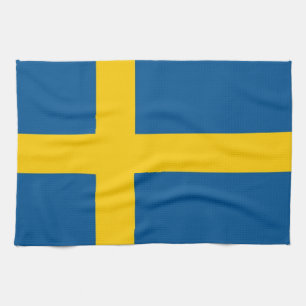Kökshandduk med Flagga av Sverige