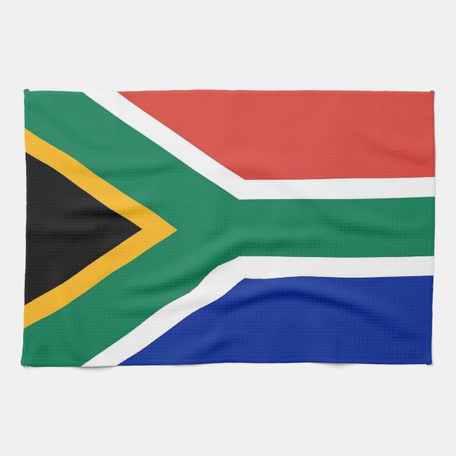 Kökshandduk med Flagga av syd-Afrika (Horisontell)