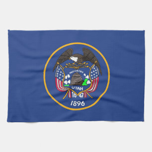 Kökshandduk med Flagga av Utah, USA