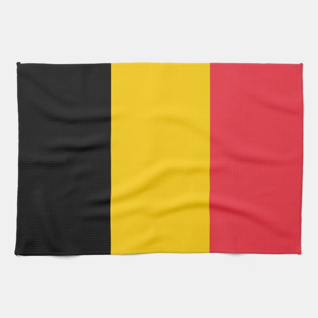Kökshandduk med Flagga från Belgien (Horisontell)