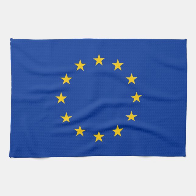 Kökshandduk med Flagga från Europeiska unionen (Horisontell)