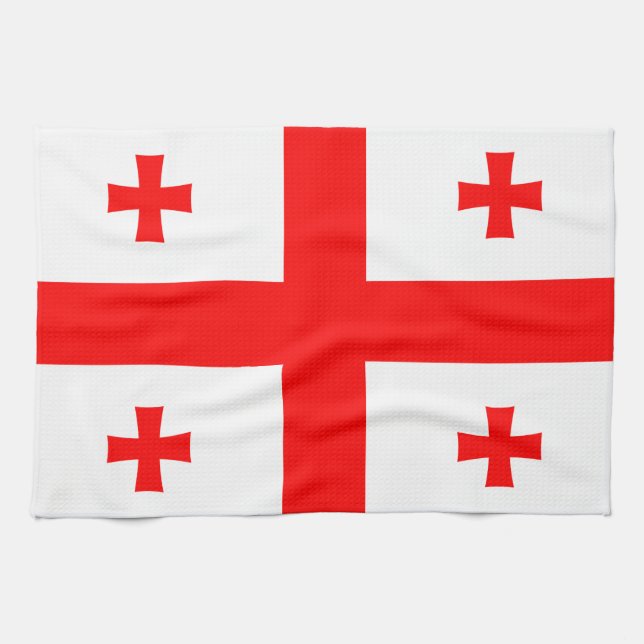 Kökshandduk med Flagga från Georgien (Horisontell)