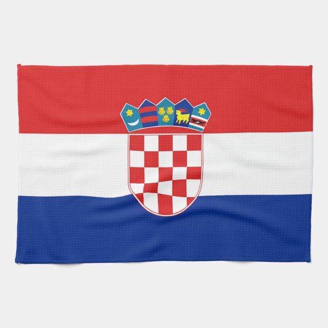 Kökshandduk med Flagga från Kroatien (Horisontell)