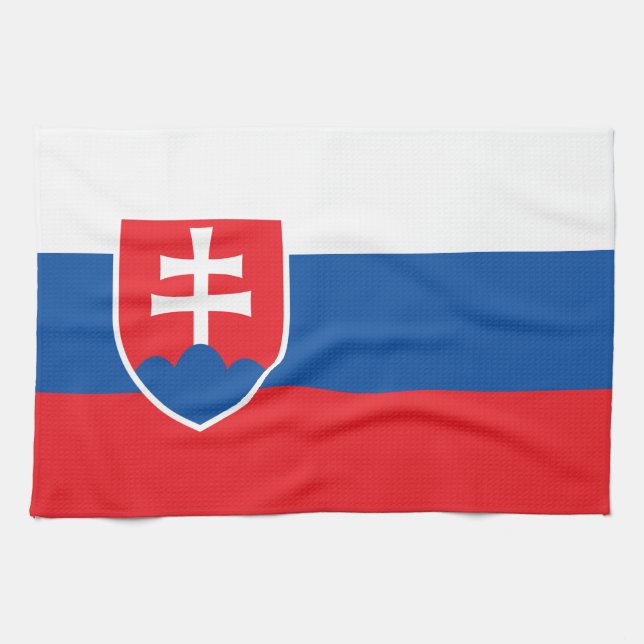 Kökshandduk med Flagga från Slovakien (Horisontell)